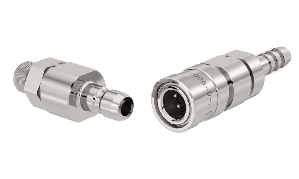 schlank bauende Niederdruckkupplung